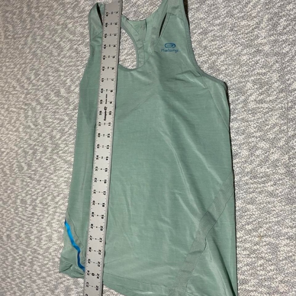 Decathlon Kalenji logo green running tank top women S. SKU-A598#running